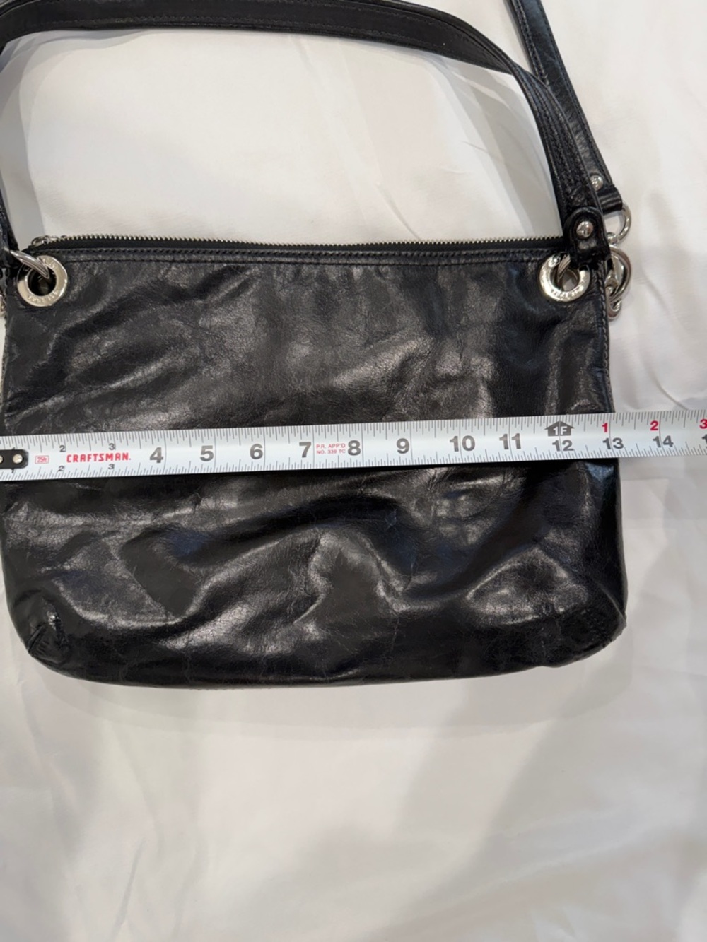 Coach Classic Black Leather Crossbody Bag - Picture 9 of 13